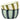 Set of two Bella dipping bowls by Designworks Collective in olive and blue ceramic, ideal for sauces and condiments.