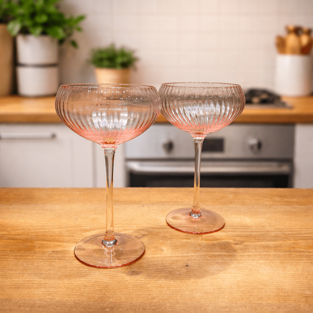 The Lou Coupe Glass - Set of 2 Blush - Bumble Living