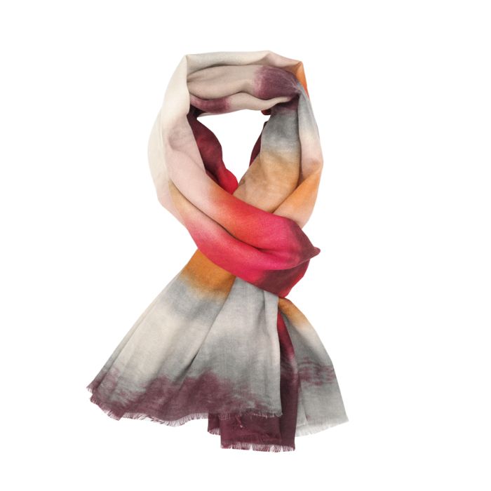 Tie Dye Scarf- Fuchsia - Bumble Living