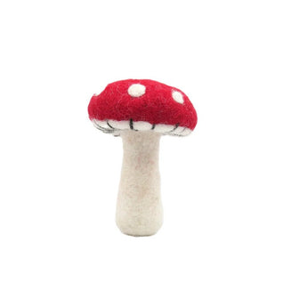 Colorful felt Toadstall decoration from Amica, featuring whimsical design and soft textile texture for charming home decor.