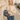 Navy and tortoise small tote bag by Basket Basket, featuring a compact design with sturdy handles and stylish pattern.