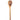 Acacia wooden spoon from Grand Illusions kitchenware set, showing a smooth, polished wooden cooking utensil with a rounded handle.
