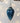 Beaded Cone Small Blue Bauble - Bumble Living
