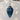 Beaded Cone Small Blue Bauble - Bumble Living