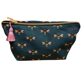Emily Smith Bella the Bee cosmetic bag featuring a cute bee design, perfect for storing makeup and beauty essentials.