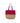Block Design Jute Bag Fuschia - Bumble Living