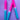 Set of three Bubblegum Dip Dye Dinner Candles by Colour Emporium featuring vibrant pink and purple gradient colors.