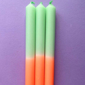 Set of three cactus flower dinner candles by Colour Emporium, featuring vibrant cactus flower designs for elegant table décor.