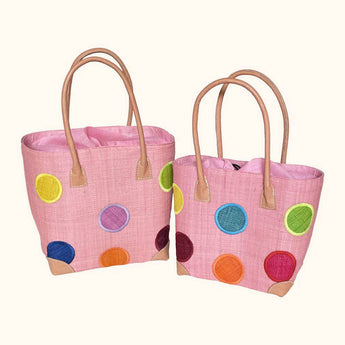 Circle Baby Pink Small Tote Bag - Bumble Living