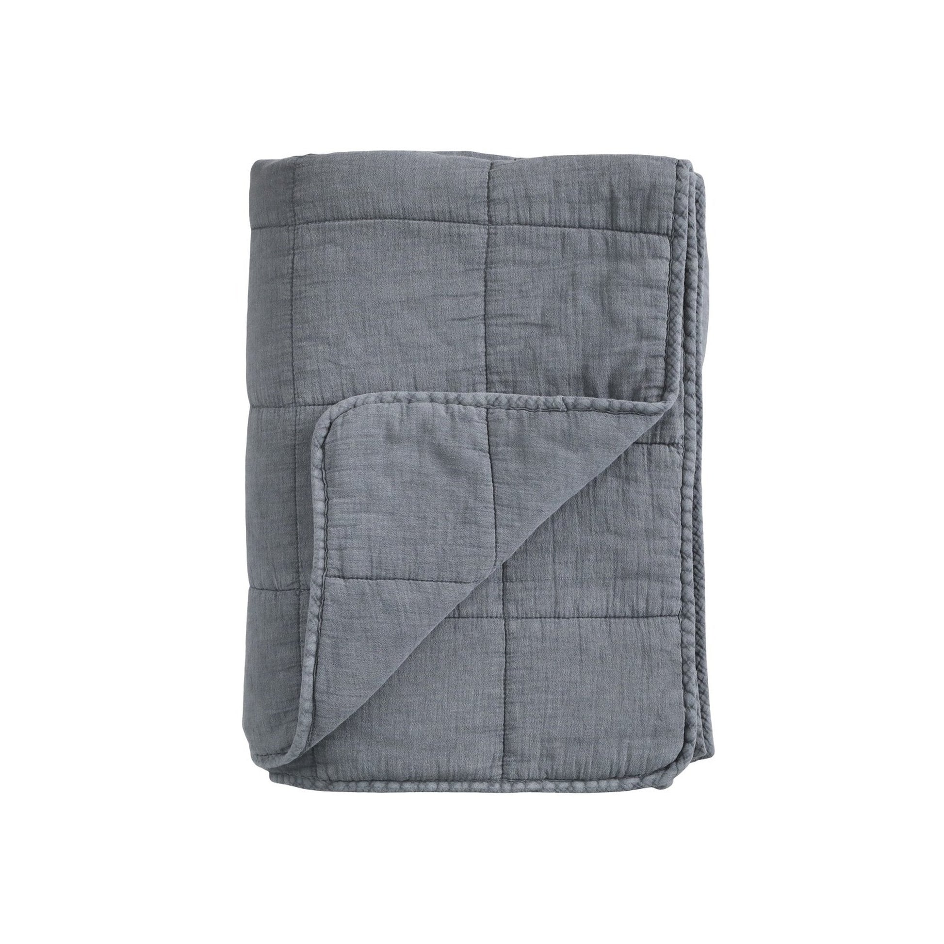 Coal Vintage Quilted Throw - Bumble Living