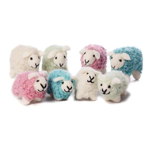 Coloured Mini Sheep Felt Decoration - Bumble Living