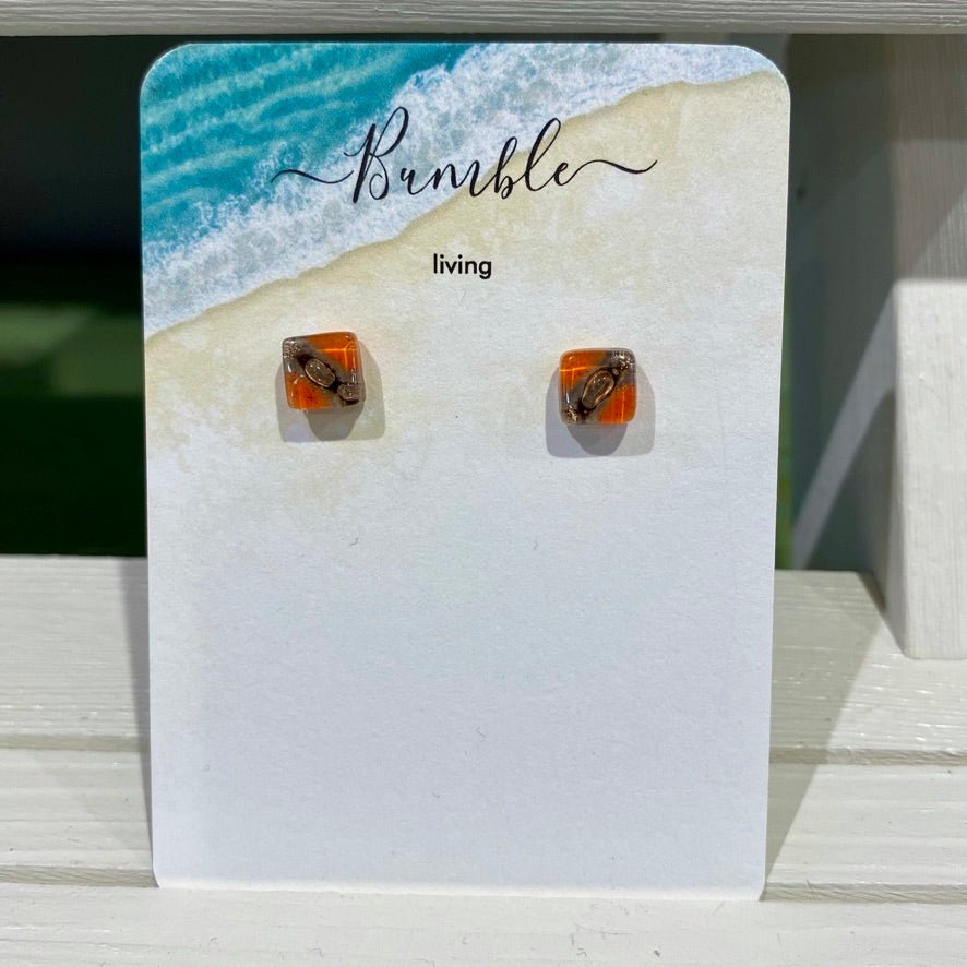 Coral Bubble Glass Earrings - Bumble Living