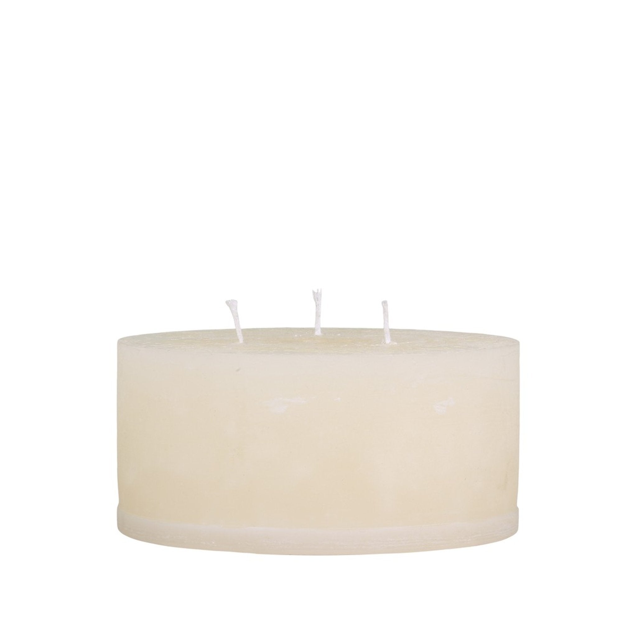 Cream Rustic 3 Wick Pillar Candle 42 hours Bumble Living