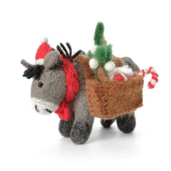 Donkey with Christmas Panniers - Bumble Living