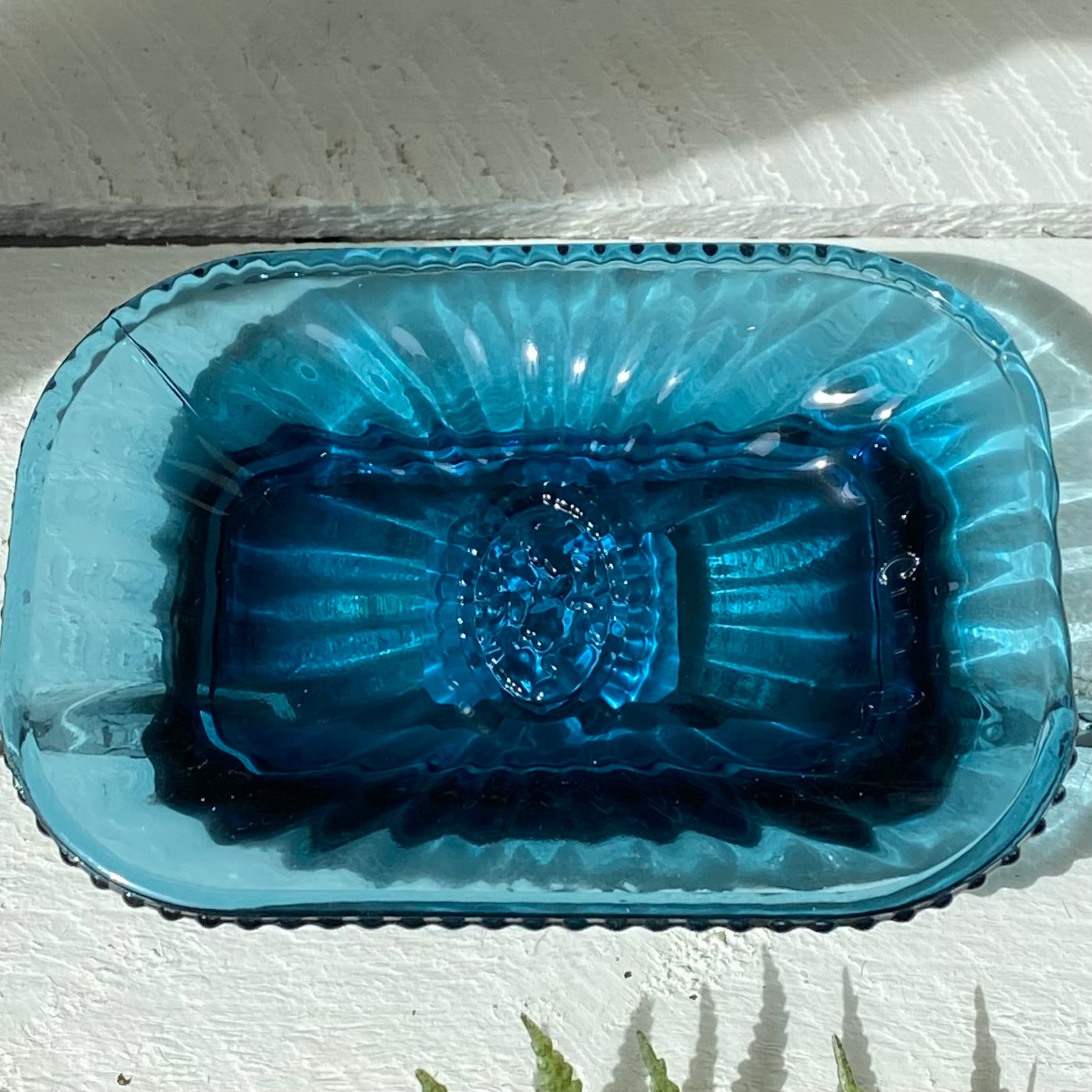 Glass Bijou Soap Dish Pale Blue - Bumble Living