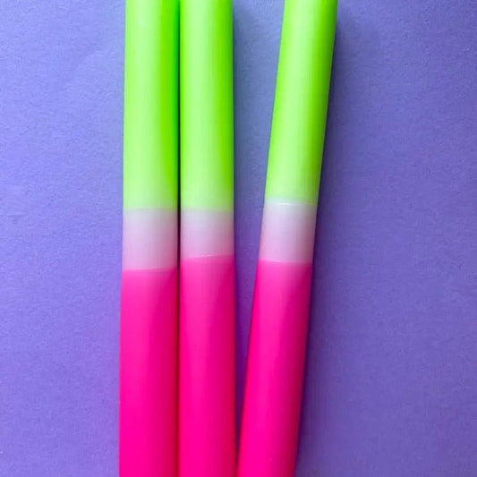 Glow Sticks Dip Dye Dinner Candle Trio - Bumble Living