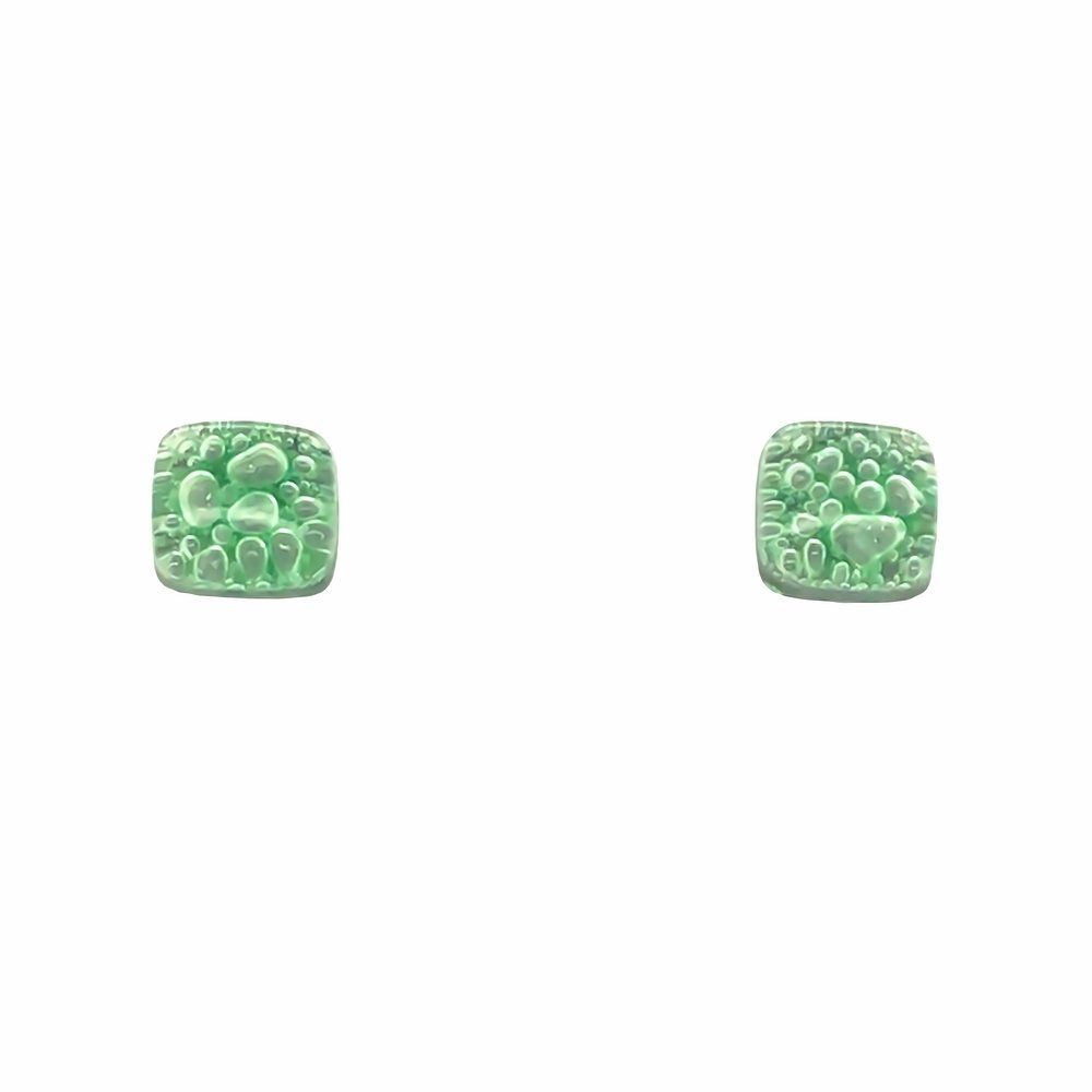 Green Bubble Glass Earrings - Bumble Living