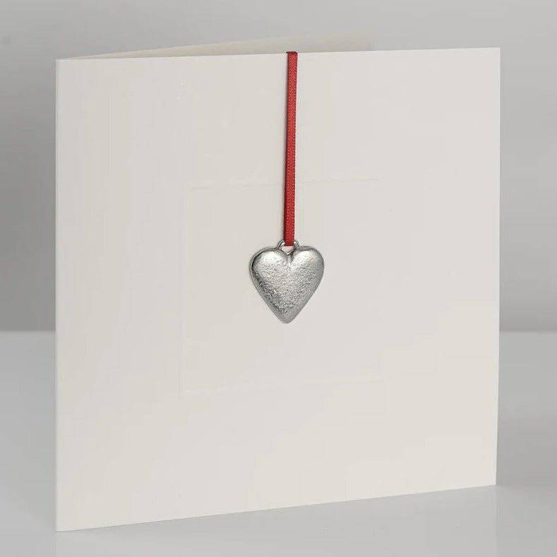 Lancaster & Gibbings heart greeting card featuring a handcrafted design, perfect for expressing love and affection.