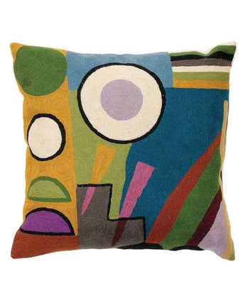 Kandinsky Abstract World Cushion Pillow 18” - Bumble Living