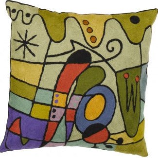 Kandinsky Carnival Purple Cushion 18" - Bumble Living