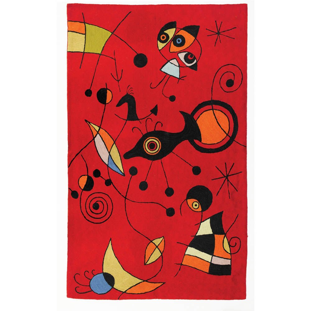 Kite Flying Red Rug 3ft x 5ft - Bumble Living
