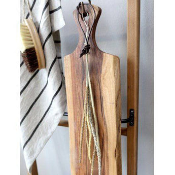 Rectangular Laon Tapas Serving Board made of acacia wood by Chic Antique, ideal for presenting appetizers and snacks.