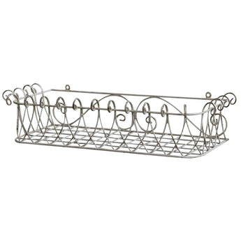 Large antique cream French-style shelf by Chic Antique, showcasing vintage wood design and ornate details.