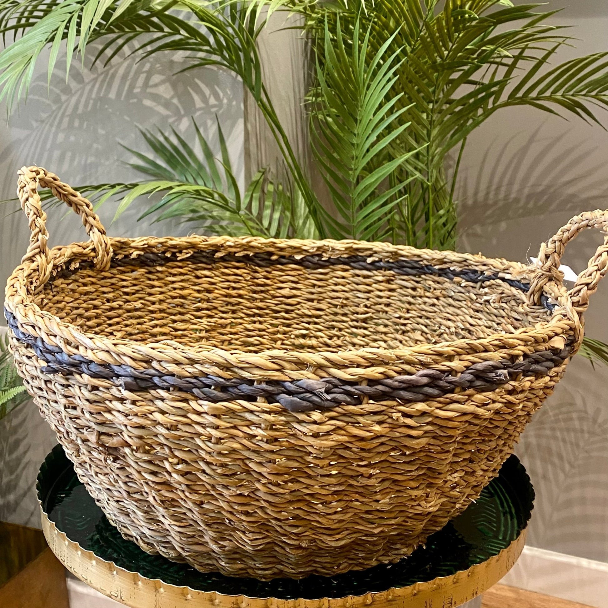 Large Hogla Stripe Basket - Bumble Living