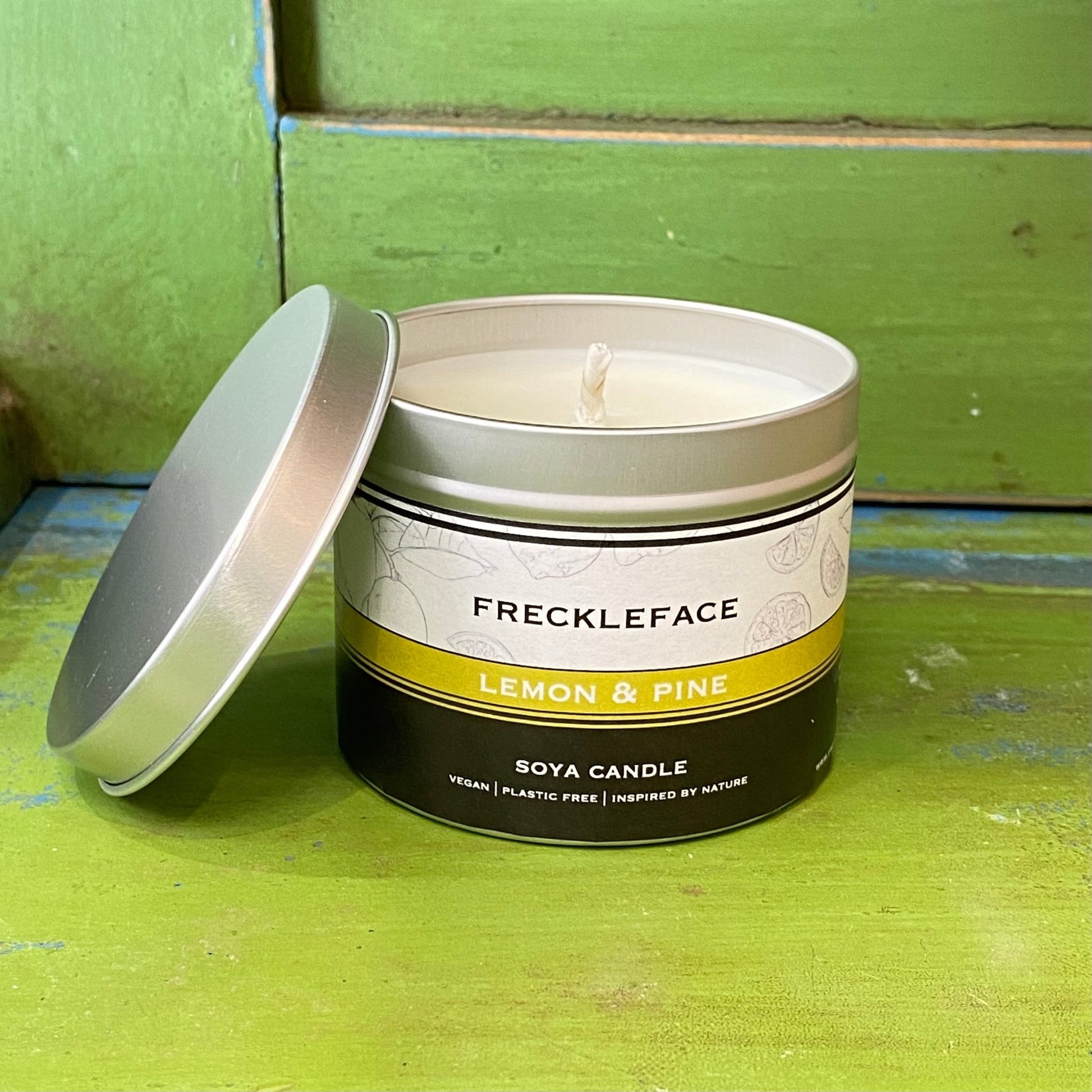 Lemon & Pine Large Tin Scented Candle - Bumble Living