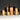 Set of three Hills Interiors Luxe Collection 8-inch cream flickering flame LED wax candles, flameless candles for cozy ambiance.