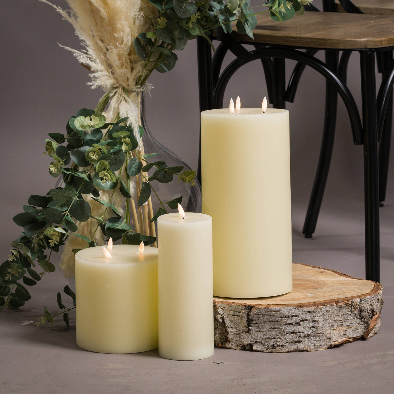 Luxe Collection Natural Glow 6 x 6 LED Ivory Candle - Bumble Living