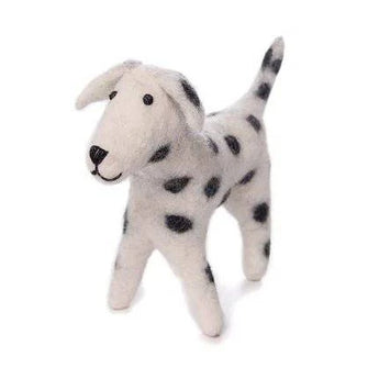 Medium Dotty the Dalmatian felt decoration by Amica, featuring black spots and a cute, plush design.