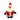 Mini Father Christmas felt decoration by Amica, featuring festive red and white felt design with a jolly Santa face and hat.