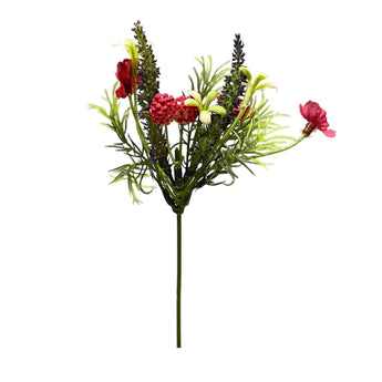 Artificial Mini Wildflower Bunch by Grand Illusions featuring a colorful mix of realistic small wildflowers.