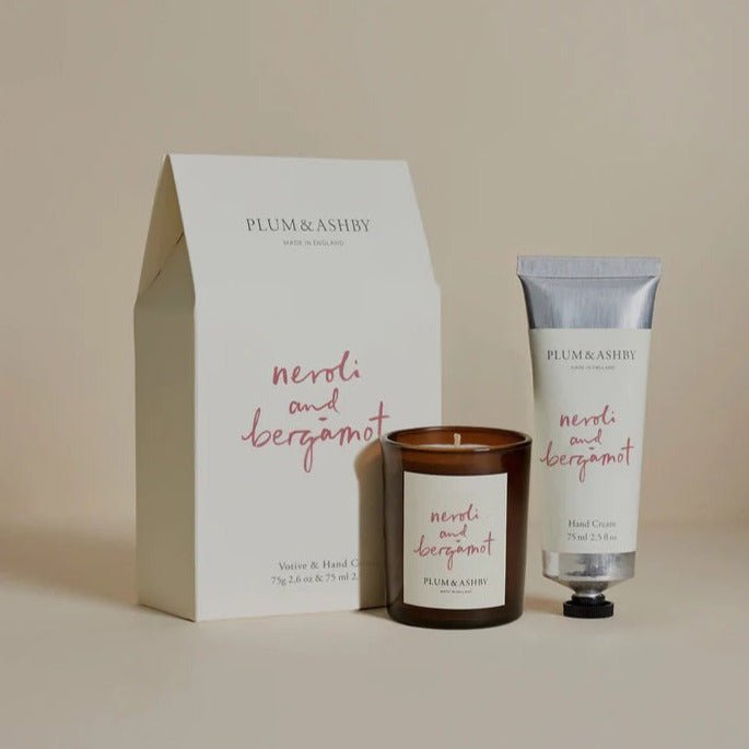 Neroli & Bergamot Votive & Hand Cream Gift Set - Bumble Living
