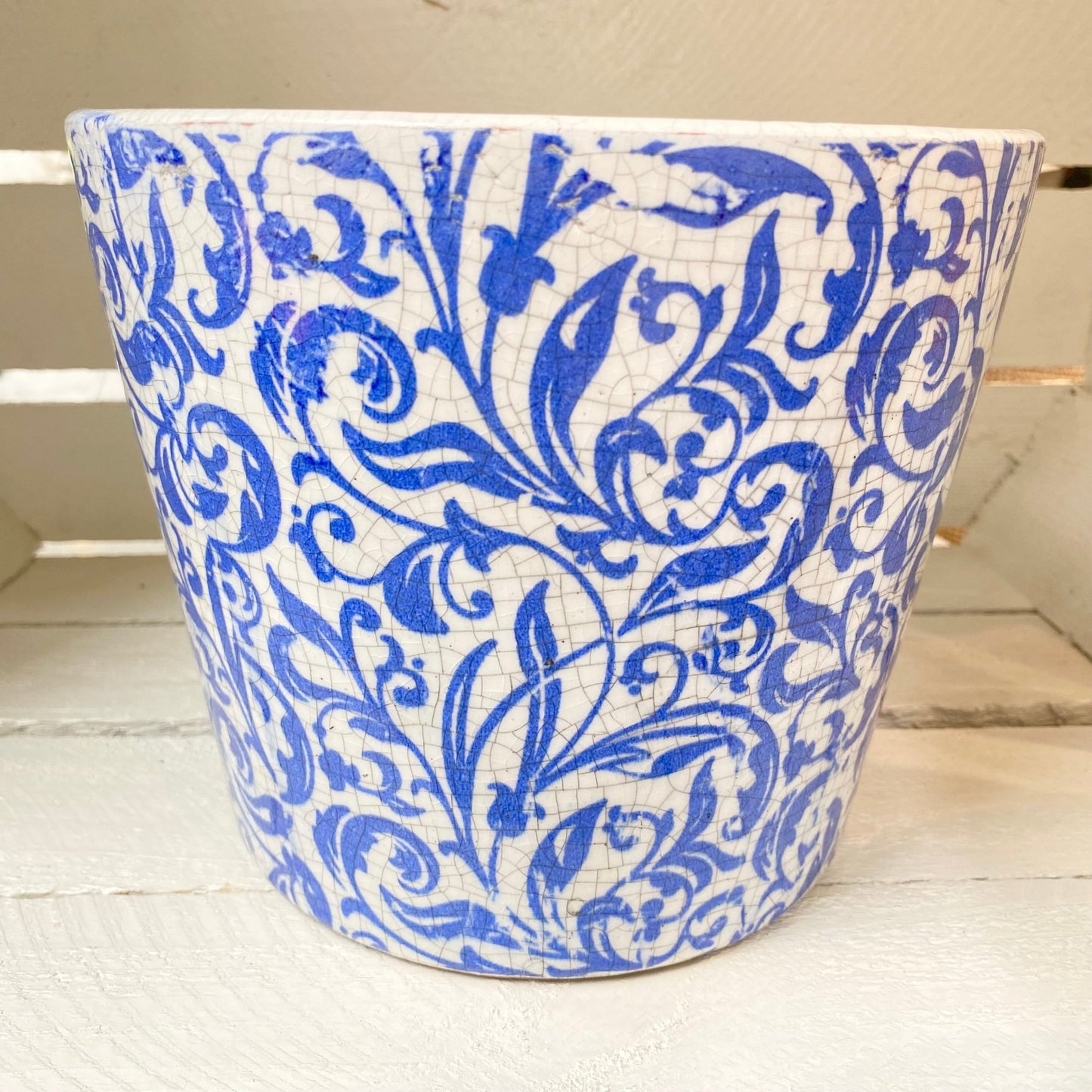 Old Style Dutch Pot Large Blue In Assorted Designs - Bumble Living