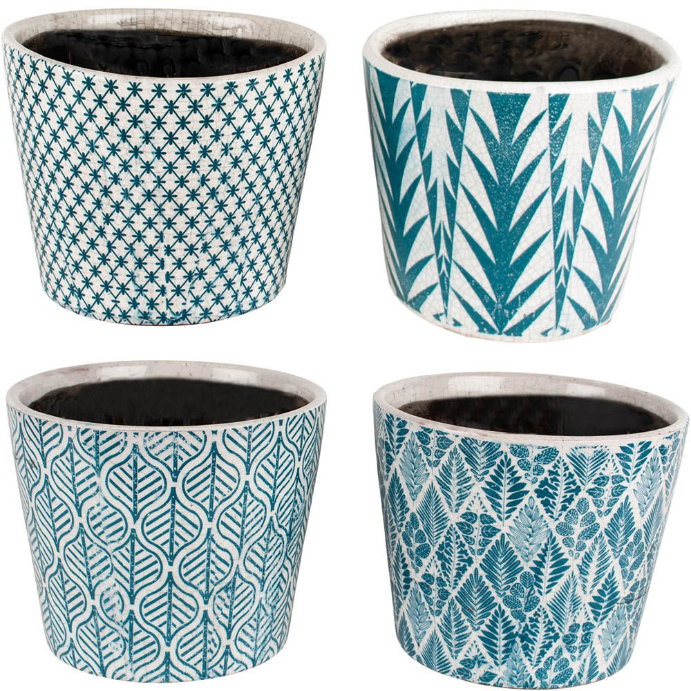 Old Style Dutch Pot Large Teal In Assorted Designs - Bumble Living