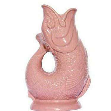 Pink Original Gluggle Jug Mini from The Gluggle Jug Factory, featuring a charming ceramic design with a playful spout.