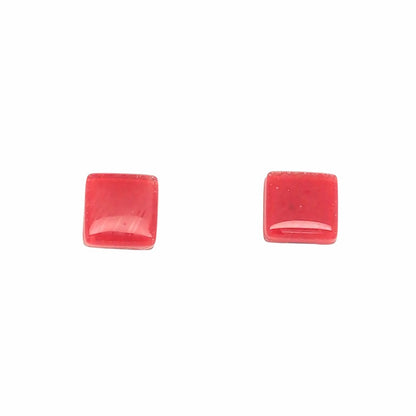 Red Large Stud Earrings - Bumble Living