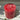 Rustic Lipstick Red Pillar Candle by Grand Illusions, 70x75mm, with textured rustic finish and warm candlelight glow.