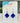 Sea Blue Diamond Glass Drop Earrings - Bumble Living