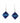 Sea Blue Diamond Glass Drop Earrings - Bumble Living