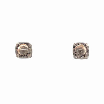 Silver and earth-toned bubble glass earrings by Bumble Living featuring medium-sized, spherical earrings with a modern design.