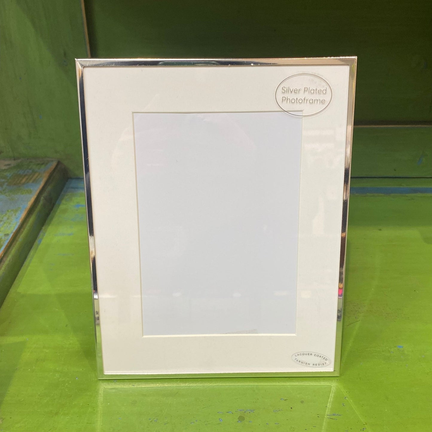 Silver Plated Photo Frame White Border 5" X 7" - Bumble Living