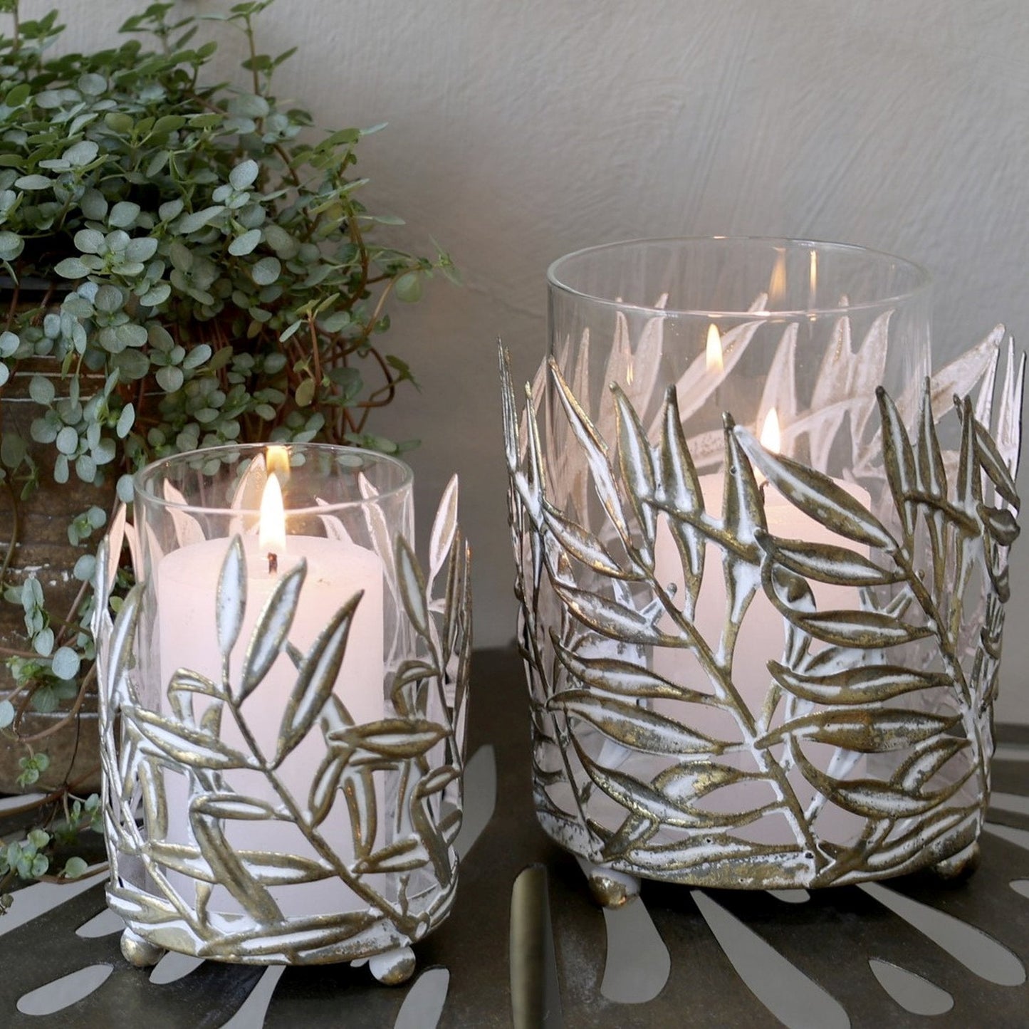 Small Leaf Décor Candle Holder - Bumble Living