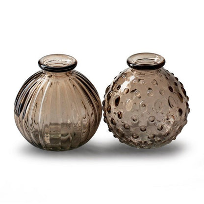 Stone Bubble Stripe Round Jive Vase - Bumble Living