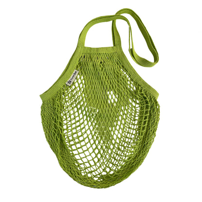 Turtle Bags Organic Long Handled String Bag Lime - Bumble Living