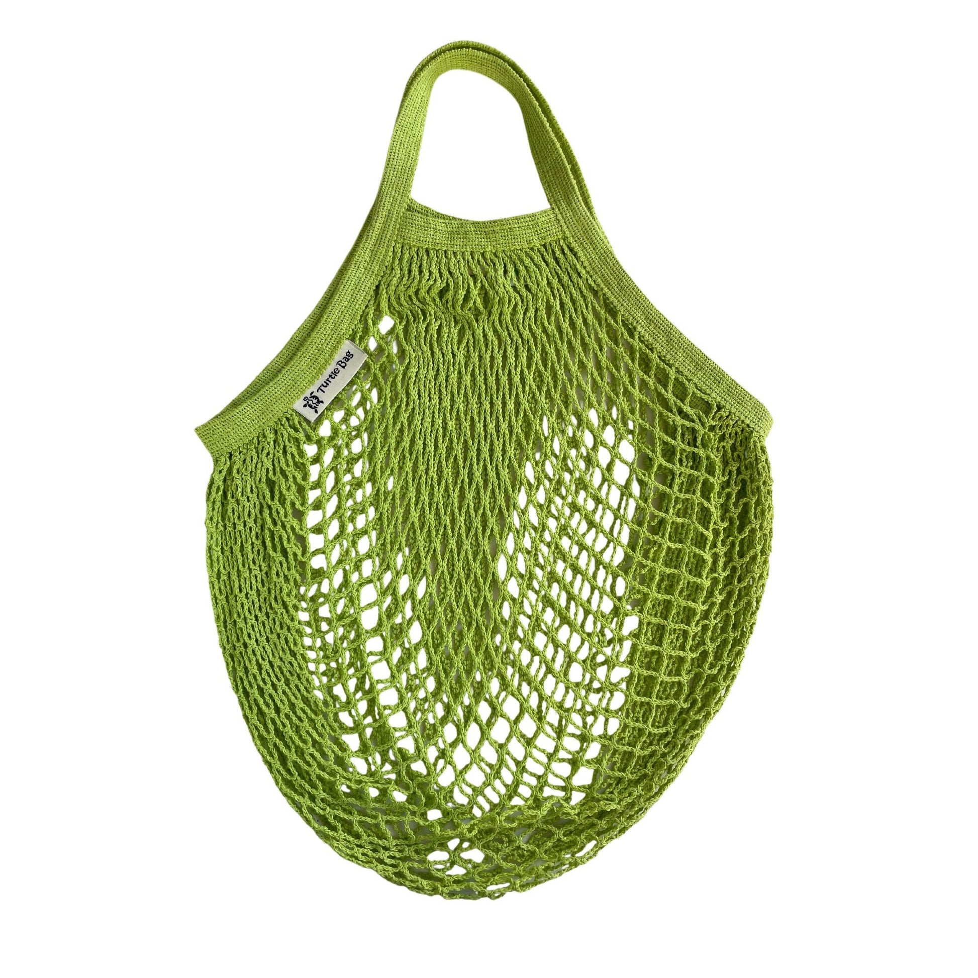 Turtle Bags Organic Short Handled String Bag Lime - Bumble Living