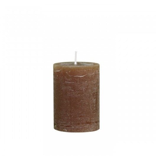 Walnut Macon Pillar candle rustic 40 h - Bumble Living