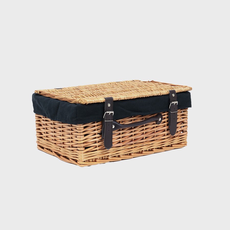 Wicker Hamper with Faux Leather Handles 16 Inch - Bumble Living
